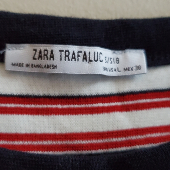Zara haltered neck tank with stripes Large size - Picture 4 of 5